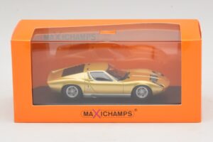 Lamborghini Miura P400 Oro Maxichamps 1:43 940103002 Pressofusione — immagine 5 di 5