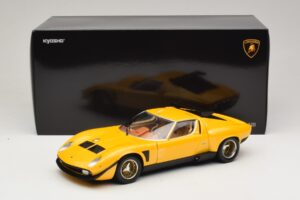 Lamborghini Miura SVR Giallo & Nero Kyosho 1:18 08319GY Pressofusione — immagine 8 di 8