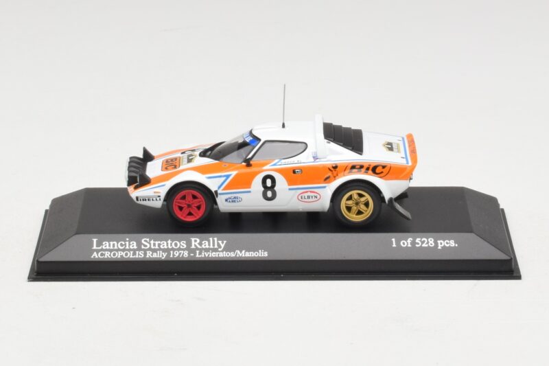 Lancia Stratos Rally #8 Livieratos / Manolis Acropolis Rally 1978 Minichamps 1:43 430781208 Pressofusione