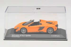 McLaren 675LT Spider Arancione Minichamps 1:43 537154431 Pressofusione — immagine 4 di 5