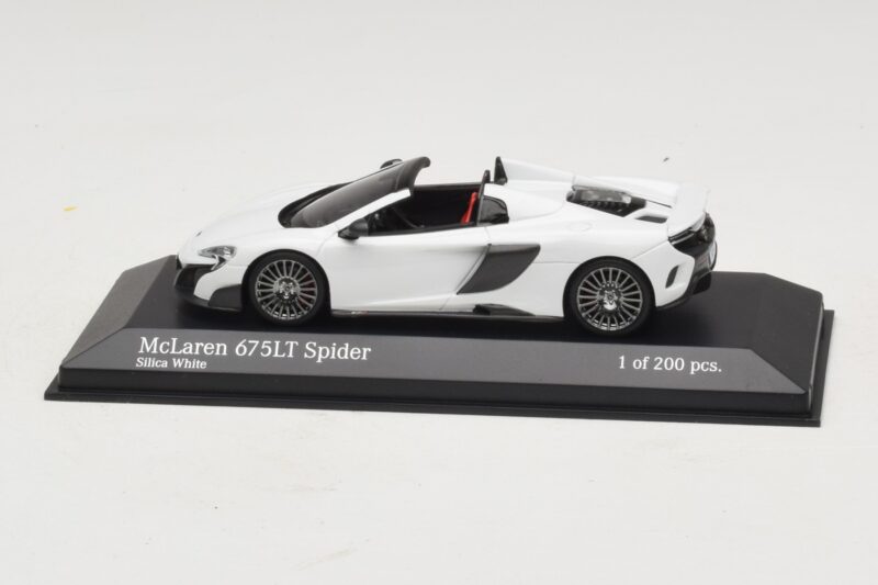 McLaren 675LT Spider Silica White Minichamps 1:43 537154432 Pressofusione