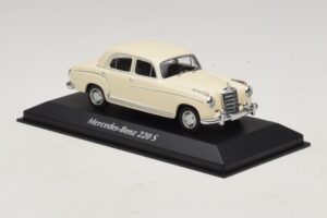 Mercedes 220 S W180 Bianco Maxichamps 1:43 940033000 Pressofusione — immagine 3 di 5
