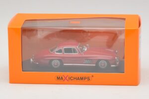 Mercedes 300 SL W198 Rosso Maxichamps 1:43 940039001 Pressofusione — immagine 5 di 5
