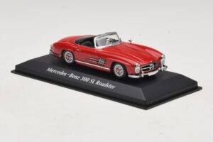 Mercedes 300 SL W198 Roadster Rosso Maxichamps 1:43 940039031 Pressofusione — immagine 3 di 5