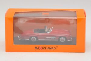 Mercedes 300 SL W198 Roadster Rosso Maxichamps 1:43 940039031 Pressofusione — immagine 5 di 5
