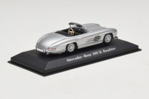 Mercedes 300 SL W198 Roadster Argento Maxichamps 1:43 940039030 Pressofusione — immagine 2 di 5