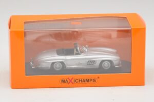 Mercedes 300 SL W198 Roadster Argento Maxichamps 1:43 940039030 Pressofusione — immagine 5 di 5