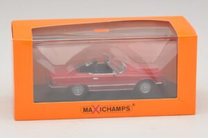 Mercedes 350 SL R107 Rosso Maxichamps 1:43 940033432 Pressofusione — immagine 5 di 5
