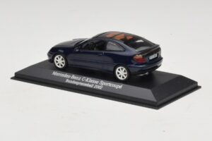 Mercedes C-Class Sportscoupe CL203 Blue Metallic Bundespressball Minichamps 1:43 MB010 Pressofusione — immagine 3 di 5