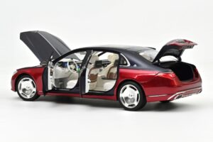 Mercedes Maybach S680 Z223 Nautical Blue & Patagonia Red Norev 1:18 183919 Pressofusione — immagine 2 di 2