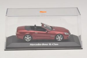 Mercedes SL R230 Rosso Metallizzato Maxichamps 1:43 940037530 Pressofusione — immagine 4 di 5