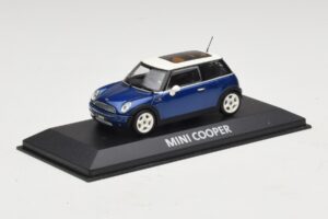 Mini Cooper S R53 Blu Scuro Con Tetto Panoramico Minichamps 1:43 MINI021 Pressofusione — immagine 2 di 4