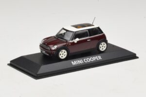 Mini Cooper S R53 Rosso Scuro Con Tetto Panoramico Minichamps 1:43 MINI019 Pressofusione — immagine 2 di 4