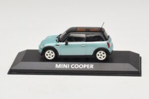 Mini Cooper S R53 Azzurro Metallizzato Con Tetto Nero Minichamps 1:43 MINI030 Pressofusione