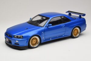 Nissan Skyline GT-R R34 V-Spec II Blu Metallizzato BBS Cerchi KK-Scale 1:12 Nissan Skyline GT-R R34 V-Spec II Blu Metallizzato BBS Cerchi KK-Scale 1:12 KKDC120211-2 Pressofusione