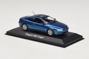 Peugeot 406 Coupé Blu Metallizzato Maxichamps 1:43 940112620 Pressofusione — immagine 3 di 5