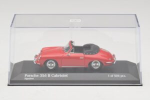 Porsche 356 B Cabriolet Rosso Minichamps 1:43 400064331 Pressofusione — immagine 4 di 5