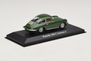 Porsche 356C Carrera 2 Verde Scuro Maxichamps 1:43 940062360 Pressofusione — immagine 2 di 5