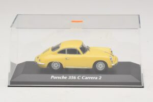 Porsche 356C Carrera 2 Giallo Maxichamps 1:43 940062361 Pressofusione — immagine 4 di 5