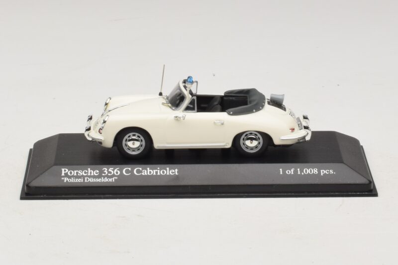 Porsche 356C Cabriolet Polizei Dusseldorf Minichamps 1:43 430062391 Pressofusione