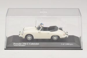 Porsche 356C Cabriolet Polizei Dusseldorf Minichamps 1:43 430062391 Pressofusione — immagine 4 di 5