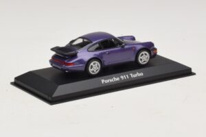 Porsche 911 964 Turbo Viola Metallizzato Maxichamps 1:43 940069100 Pressofusione — immagine 2 di 5