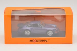 Porsche 911 964 Turbo Viola Metallizzato Maxichamps 1:43 940069100 Pressofusione — immagine 5 di 5