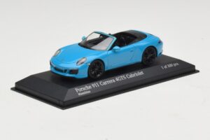 Porsche 911 991.1 Carrera 4 GTS Cabriolet Blu Minichamps 1:43 410067332 Pressofusione — immagine 2 di 5