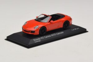 Porsche 911 991.1 Carrera 4 GTS Cabriolet Arancione Minichamps 1:43 410067331 Pressofusione — immagine 2 di 5