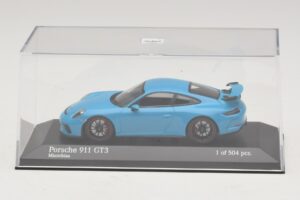 Porsche 911 991.1 GT3 Blu Minichamps 1:43 410066022 Pressofusione — immagine 4 di 5