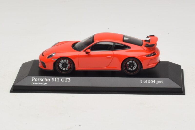 Porsche 911 991.1 GT3 Arancione Minichamps 1:43 410066024 Pressofusione