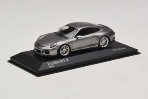 Porsche 911 991.1 R Argento Minichamps 1:43 410066224 Pressofusione — immagine 2 di 5