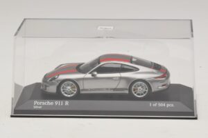 Porsche 911 991.1 R Argento Con Strisce Arancioni Minichamps 1:43 410066222 Pressofusione — immagine 4 di 5