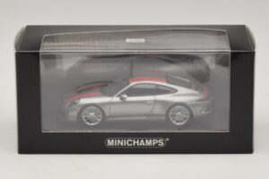 Porsche 911 991.1 R Argento Con Strisce Arancioni Minichamps 1:43 410066222 Pressofusione — immagine 5 di 5