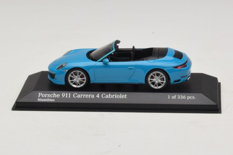 Porsche 911 991.2 Carrera 4 Cabriolet Blu Minichamps 1:43 410067232 Pressofusione