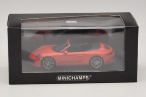Porsche 911 991.2 Carrera 4 Cabriolet Arancione Minichamps 1:43 410067231 Pressofusione — immagine 5 di 5
