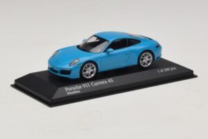 Porsche 911 991.2 Carrera 4S Blu Minichamps 1:43 410067242 Pressofusione — immagine 2 di 5