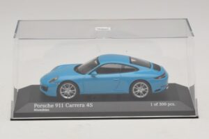 Porsche 911 991.2 Carrera 4S Blu Minichamps 1:43 410067242 Pressofusione — immagine 4 di 5