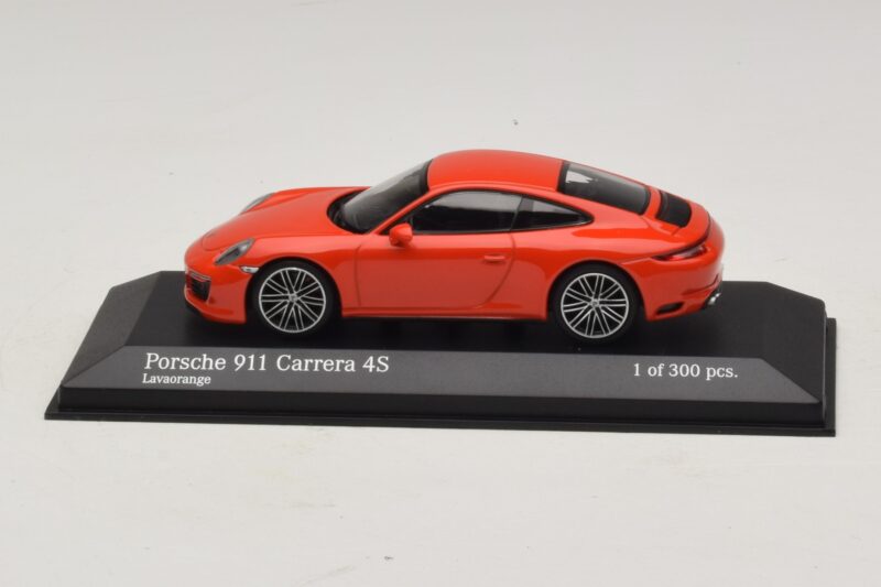 Porsche 911 991.2 Carrera 4S Arancione Minichamps 1:43 410067241 Pressofusione