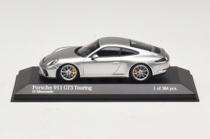 Porsche 911 991.2 GT3 Touring Argento Minichamps 1:43 410067422 Pressofusione