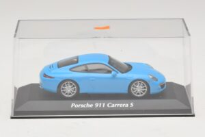 Porsche 911 991 Carrera S Blu Maxichamps 1:43 940060220 Pressofusione — immagine 4 di 5