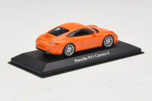 Porsche 911 991 Carrera S Arancione Maxichamps 1:43 940060221 Pressofusione — immagine 2 di 5
