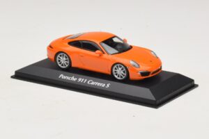 Porsche 911 991 Carrera S Arancione Maxichamps 1:43 940060221 Pressofusione — immagine 3 di 5