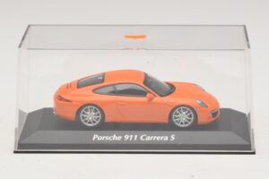 Porsche 911 991 Carrera S Arancione Maxichamps 1:43 940060221 Pressofusione — immagine 4 di 5