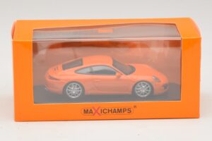 Porsche 911 991 Carrera S Arancione Maxichamps 1:43 940060221 Pressofusione — immagine 5 di 5