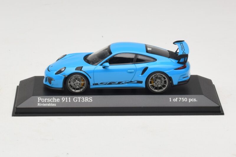 Porsche 911 991 GT3 RS Blu Minichamps 1:43 410063222 Pressofusione