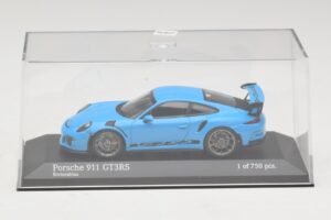 Porsche 911 991 GT3 RS Blu Minichamps 1:43 410063222 Pressofusione — immagine 4 di 5