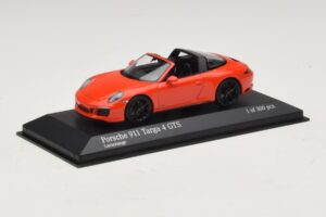 Porsche 911 991 Targa 4 GTS Arancione Minichamps 1:43 410067341 Pressofusione — immagine 2 di 5