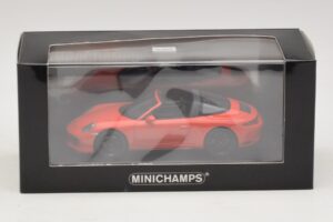 Porsche 911 991 Targa 4 GTS Arancione Minichamps 1:43 410067341 Pressofusione — immagine 5 di 5