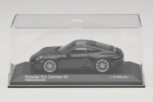 Porsche 911 992 Carrera 4S Nero Metallizzato Minichamps 1:43 410069320 Pressofusione — immagine 4 di 5